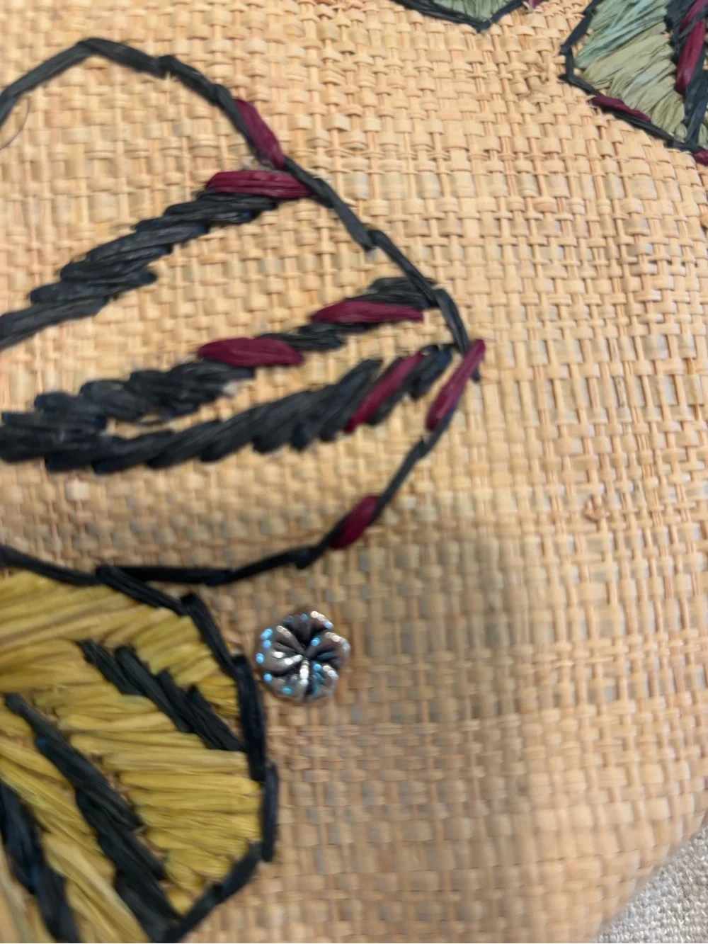 NWOT Flora Bella $265 Raffia Tote Bag